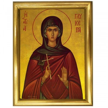 ΑΓΙΑ ΓΛΥΚΕΡΙΑ - Ξύλινη εικόνα 22cm
