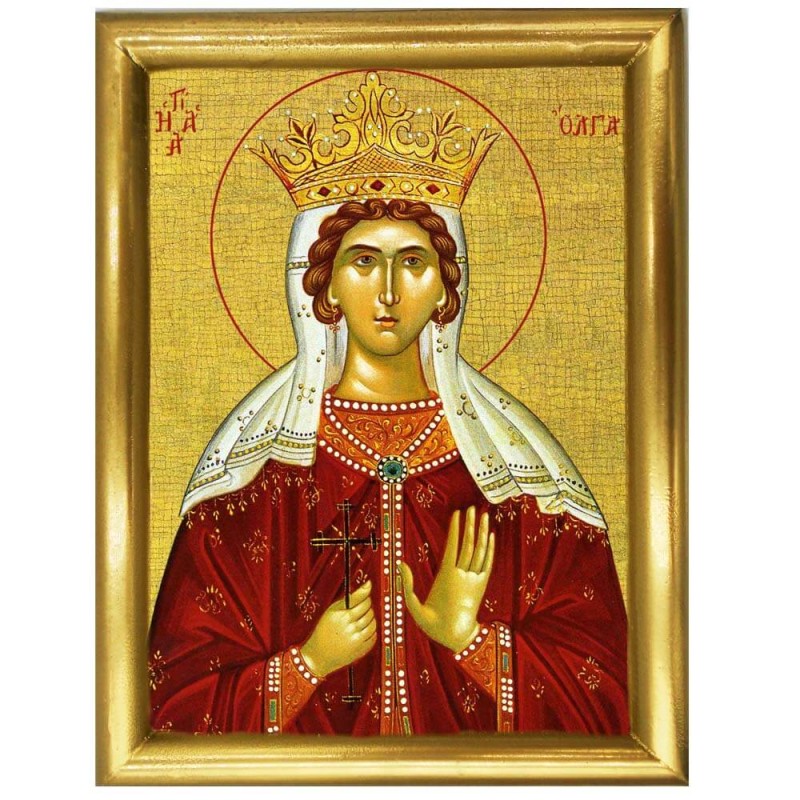 ΑΓΙΑ ΟΛΓΑ - Ξύλινη εικόνα 22cm
