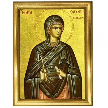 ΑΓΙΑ ΟΛΥΜΠΙΑ - Ξύλινη εικόνα 22cm