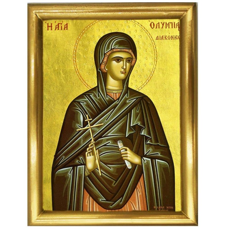 ΑΓΙΑ ΟΛΥΜΠΙΑ - Ξύλινη εικόνα 22cm