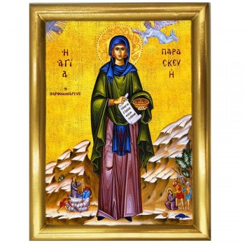 ΑΓΙΑ ΠΑΡΑΣΚΕΥΗ - Ξύλινη εικόνα 22cm