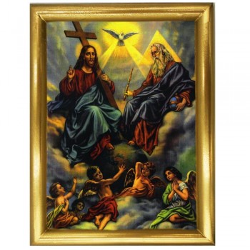 ΑΓΙΑ ΤΡΙΑΔΑ - Ξύλινη εικόνα 22cm