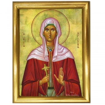 ΑΓΙΑ ΧΡΙΣΤΙΝΑ - Ξύλινη εικόνα 22cm