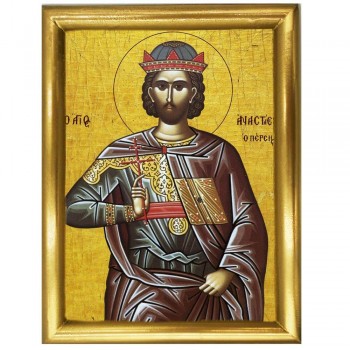 ΑΓΙΟΣ ΑΝΑΣΤΑΣΙΟΣ - Ξύλινη εικόνα 22cm