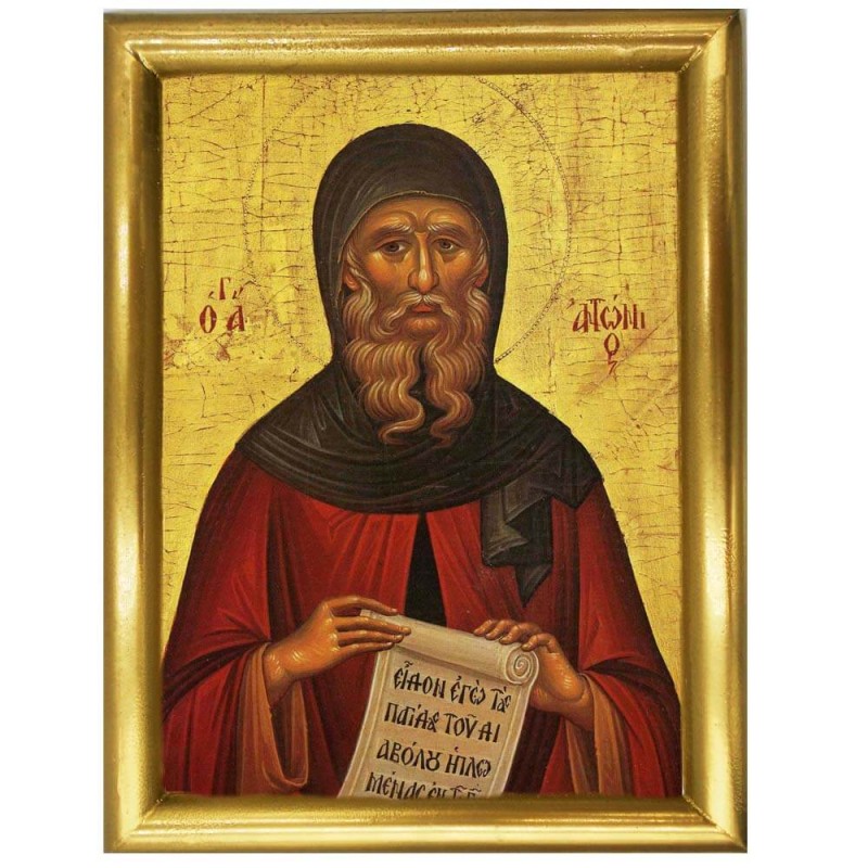 ΑΓΙΟΣ ΑΝΤΩΝΙΟΣ - Ξύλινη εικόνα 22cm