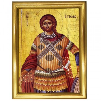 ΑΓΙΟΣ ΑΡΤΕΜΙΟΣ - Ξύλινη εικόνα 22cm
