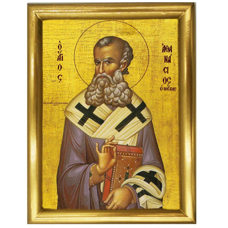 ΑΓΙΟΣ ΑΘΑΝΑΣΙΟΣ - Ξύλινη εικόνα 22cm