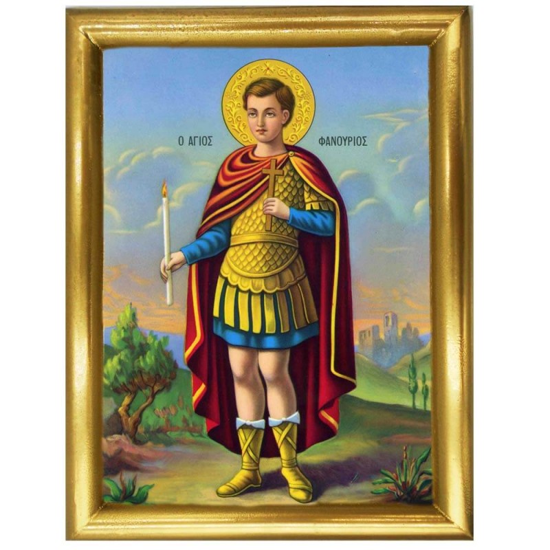 ΑΓΙΟΣ ΦΑΝΟΥΡΙΟΣ - Ξύλινη εικόνα 22cm