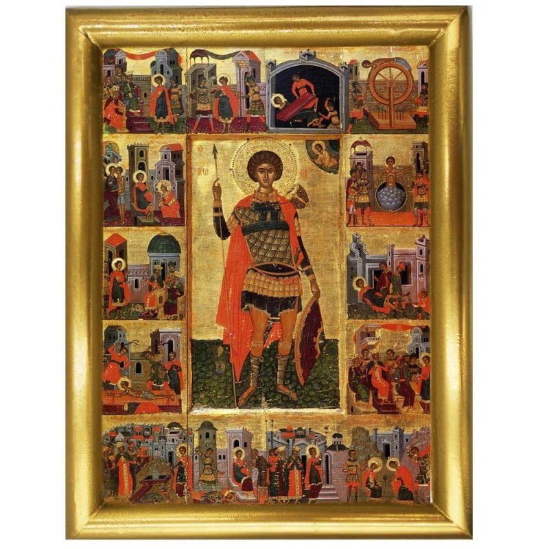 ΑΓΙΟΣ ΓΕΩΡΓΙΟΣ - Ξύλινη εικόνα 22cm