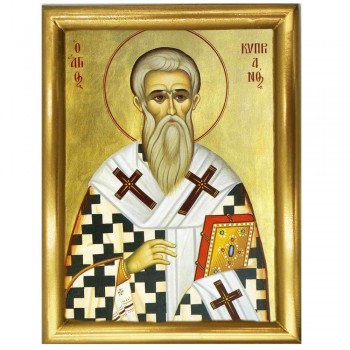 ΑΓΙΟΣ ΚΥΠΡΙΑΝΟΣ - Ξύλινη εικόνα 22cm