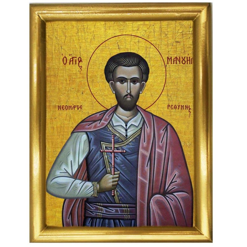 ΑΓΙΟΣ ΜΑΝΟΥΗΛ - Ξύλινη εικόνα 22cm