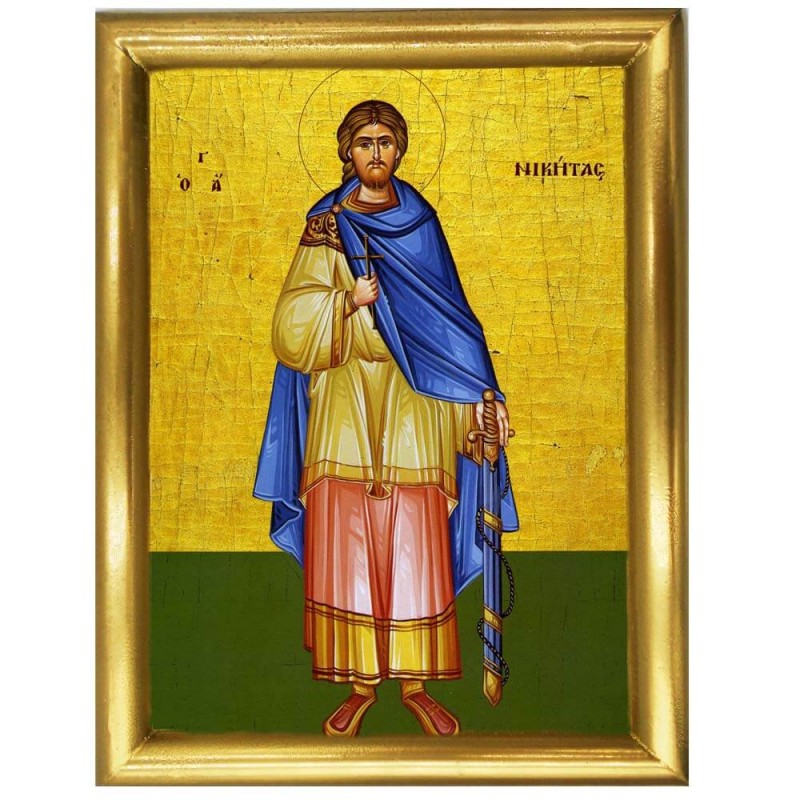 ΑΓΙΟΣ ΝΙΚΗΤΑΣ - Ξύλινη εικόνα 22cm