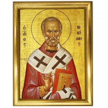 ΑΓΙΟΣ ΝΙΚΟΛΑΟΣ - Ξύλινη εικόνα 22cm