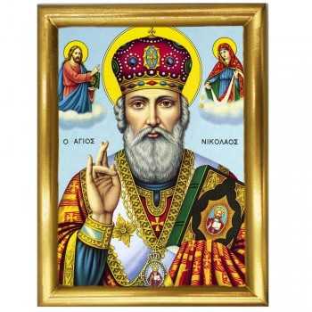 ΑΓΙΟΣ ΝΙΚΟΛΑΟΣ - Ξύλινη εικόνα 22cm