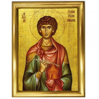 ΑΓΙΟΣ ΠΑΝΤΕΛΕΗΜΩΝ - Ξύλινη εικόνα 22cm