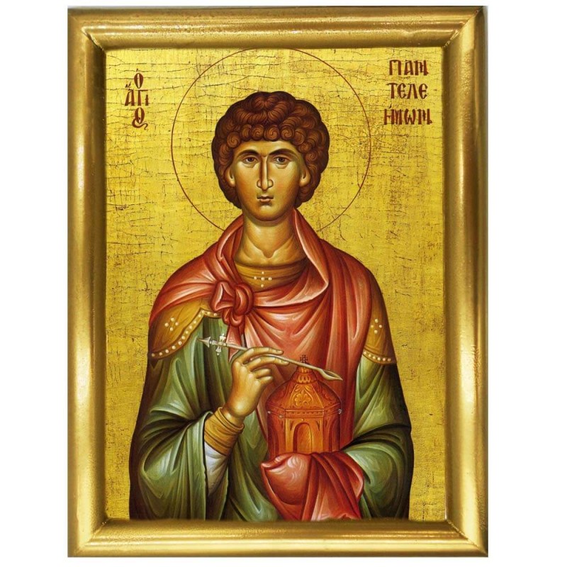 ΑΓΙΟΣ ΠΑΝΤΕΛΕΗΜΩΝ - Ξύλινη εικόνα 22cm