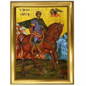 ΑΓΙΟΣ ΣΕΡΓΙΟΣ - Ξύλινη εικόνα 22cm