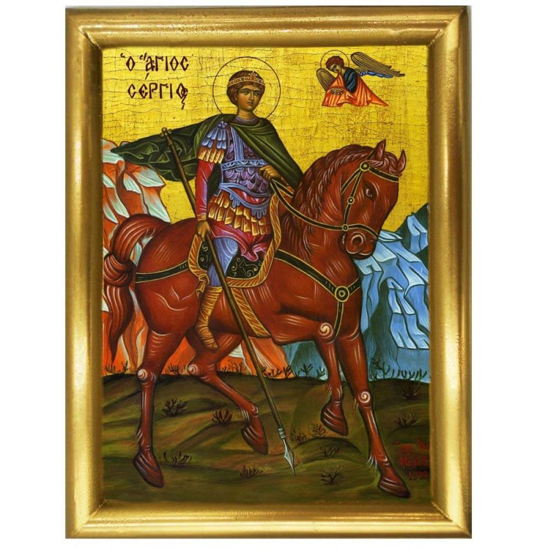 ΑΓΙΟΣ ΣΕΡΓΙΟΣ - Ξύλινη εικόνα 22cm