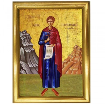 ΑΓΙΟΣ ΤΡΙΑΝΤΑΦΥΛΛΟΣ - Ξύλινη εικόνα 22cm