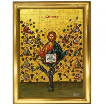 Η ΑΜΠΕΛΟΣ - Ξύλινη εικόνα 22cm