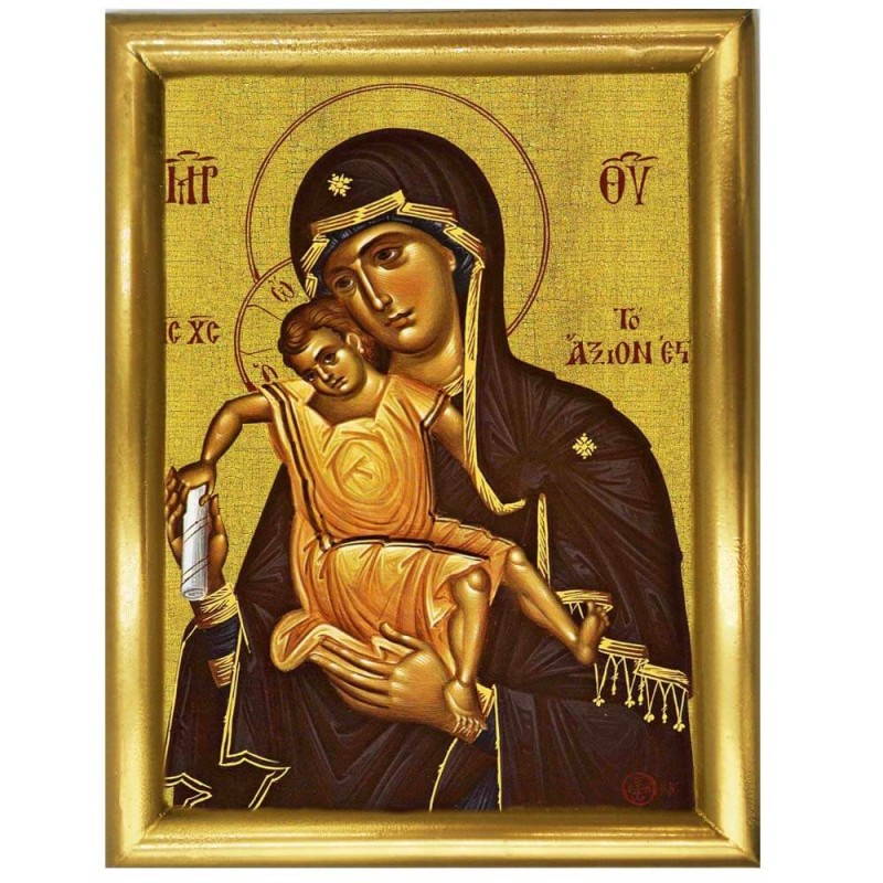 ΠΑΝΑΓΙΑ ΑΞΙΟΝ ΕΣΤΙ - Ξύλινη εικόνα 22cm