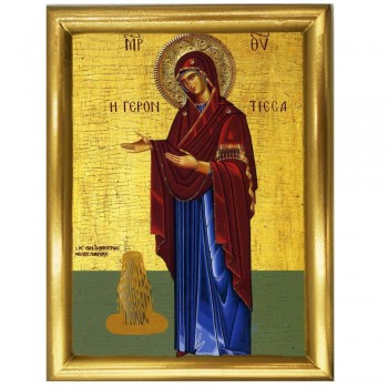 ΠΑΝΑΓΙΑ ΓΕΡΟΝΤΙΣΣΑ - Ξύλινη εικόνα 22cm