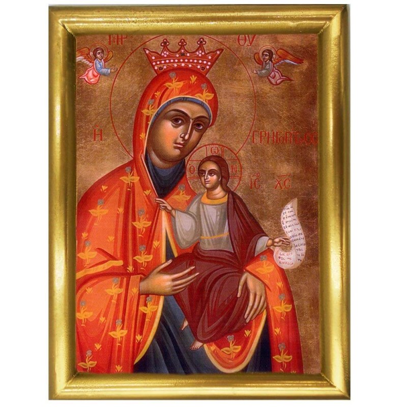 ΠΑΝΑΓΙΑ ΓΡΗΓΟΡΙΤΙΣΣΑ - Ξύλινη εικόνα 22cm