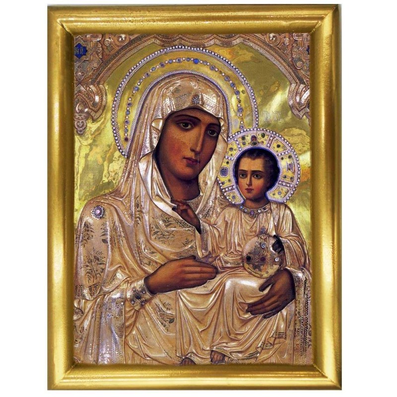 ΠΑΝΑΓΙΑ ΙΕΡΟΣΟΛΥΜΙΤΙΣΣΑ - Ξύλινη εικόνα 22cm