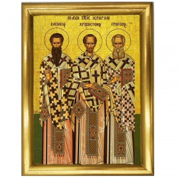 ΤΡΕΙΣ ΙΕΡΑΡΧΕΣ - Ξύλινη εικόνα 22cm