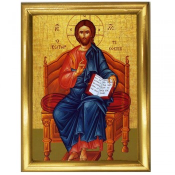 ΙΗΣΟΥΣ ΧΡΙΣΤΟΣ ΣΩΤΗΡ ΚΟΣΜΟΥ - Ξύλινη εικόνα 22cm