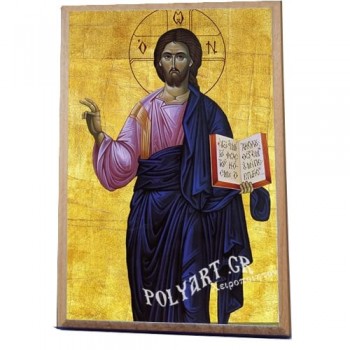 ΙΗΣΟΥΣ ΧΡΙΣΤΟΣ - Ευλογών -Ξύλινο εικονιδιο