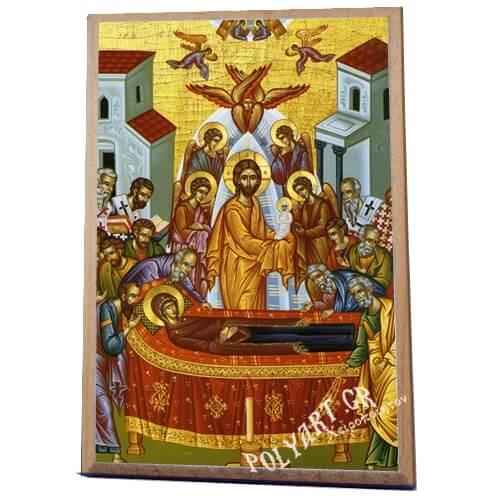 ΚΟΙΜΗΣΗ ΘΕΟΤΟΚΟΥ -Ξύλινο εικονιδιο